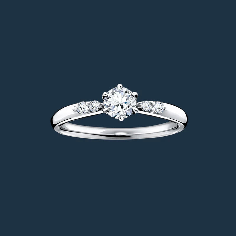 White Gold Solitaire Ring with 6 Prongs and 25-point Diamond - SIRAH Diamonds