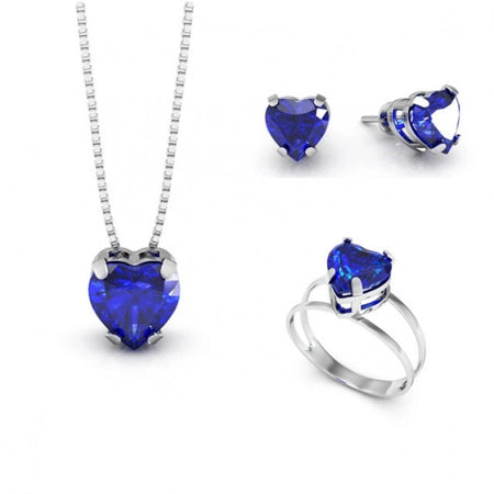 Silver Heart Point of Light Set